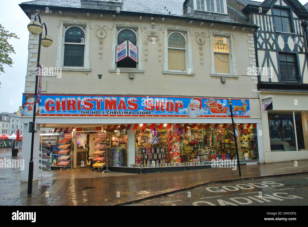 Weihnachtsshop Northampton Stadtzentrum präsentiert xm Stockfoto