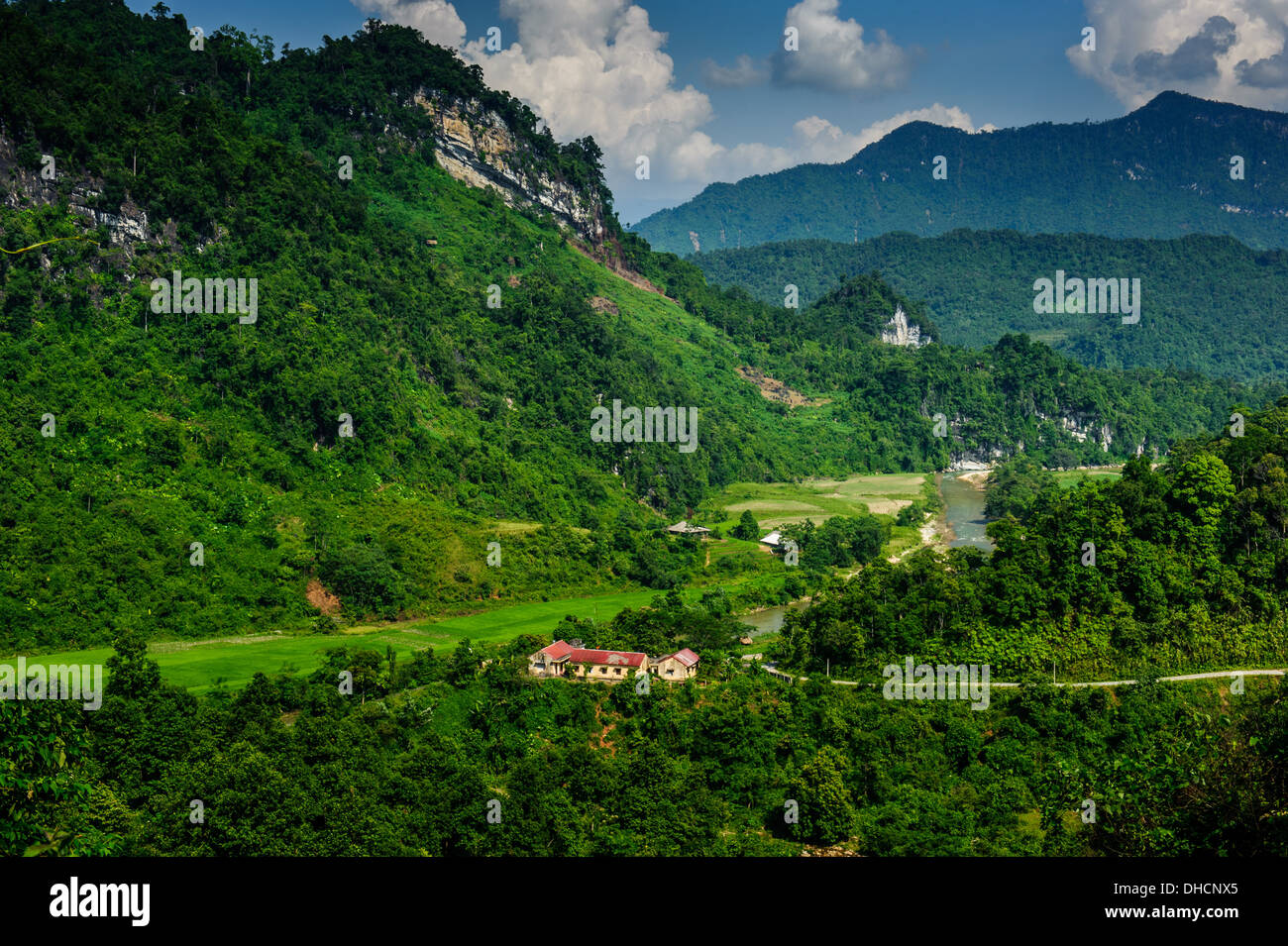 Tal des Flusses Stockfoto