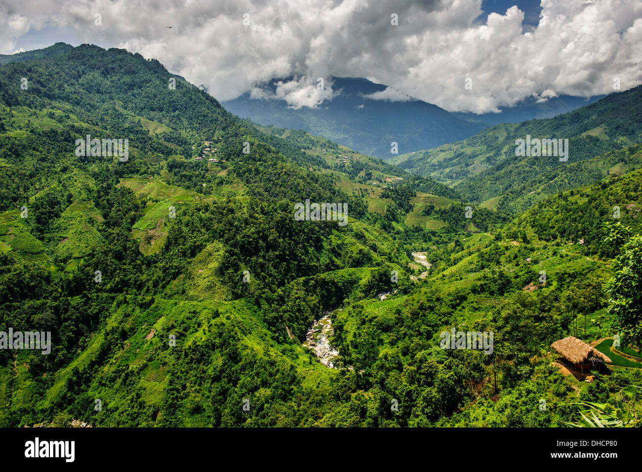 Ha Giang Berg Stockfoto