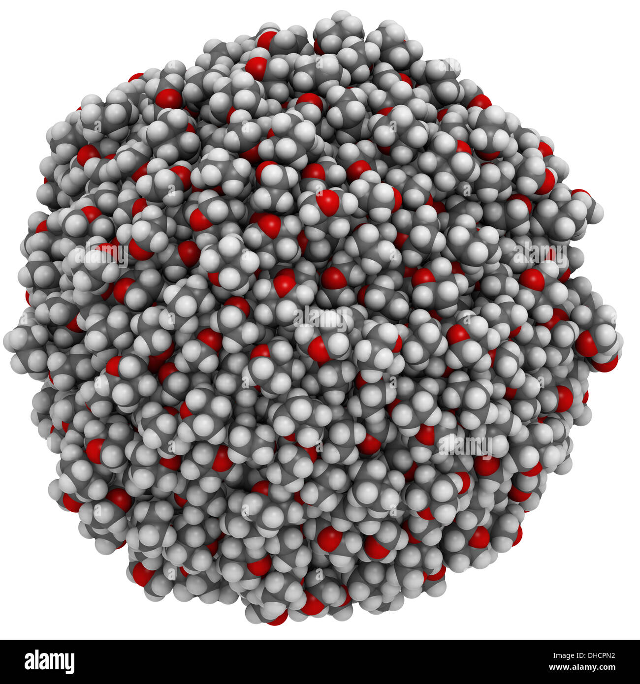Tetrahydrofuran (THF) Moleküle, flüssige Sphere-Modell. Verwendet als chemische Lösungsmittel und Kunststoffe machen. Stockfoto