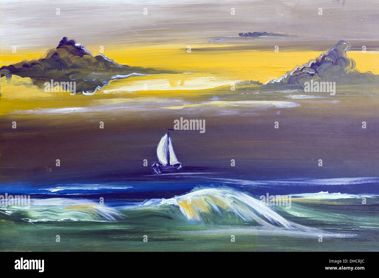 Segelyacht im Sturm Stockfoto