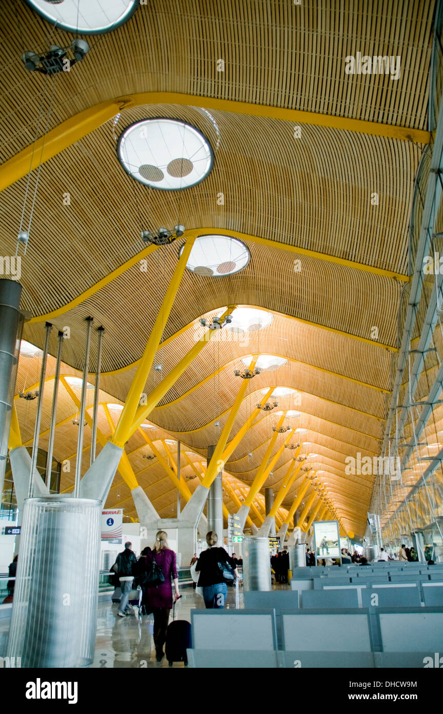 Neue terminal T4. Flughafen Madrid-Barajas, Madrid. Spanien Stockfoto