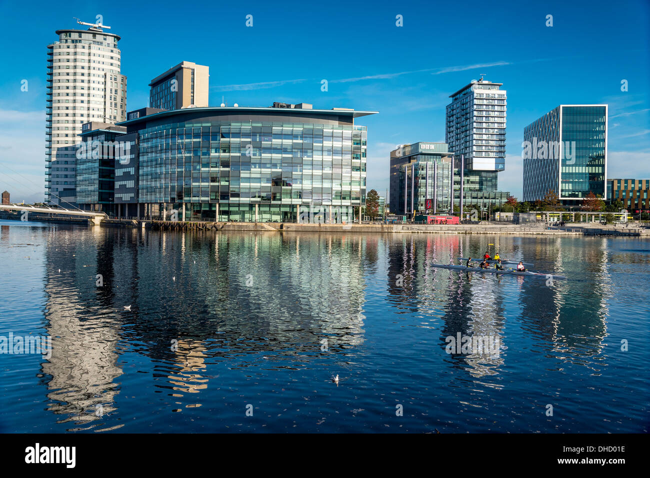 Salford Quays. BBC Media City. Stockfoto
