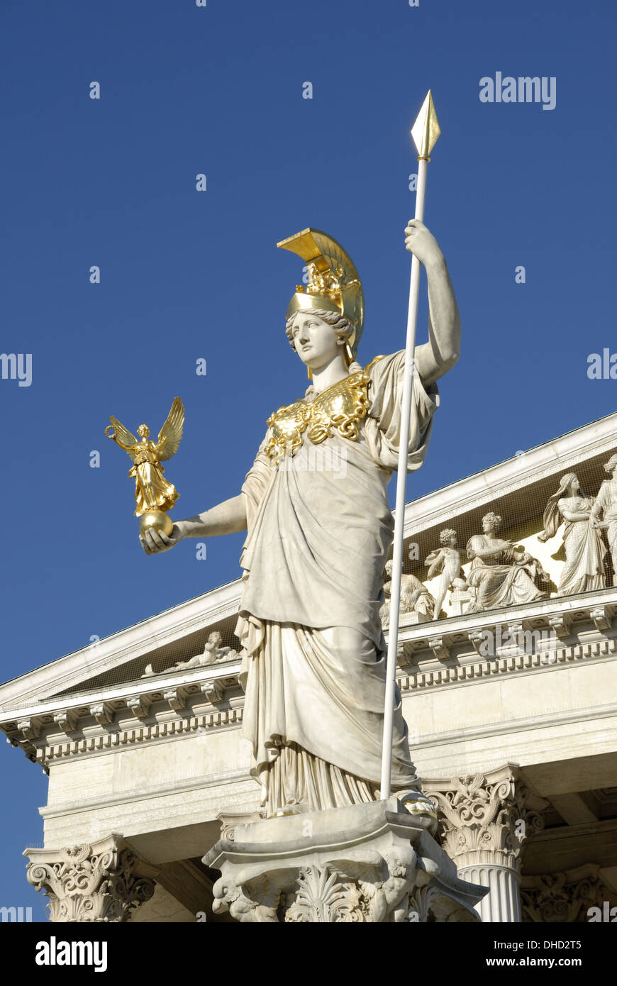 Pallas-Athene-Brunnen in Wien Stockfoto