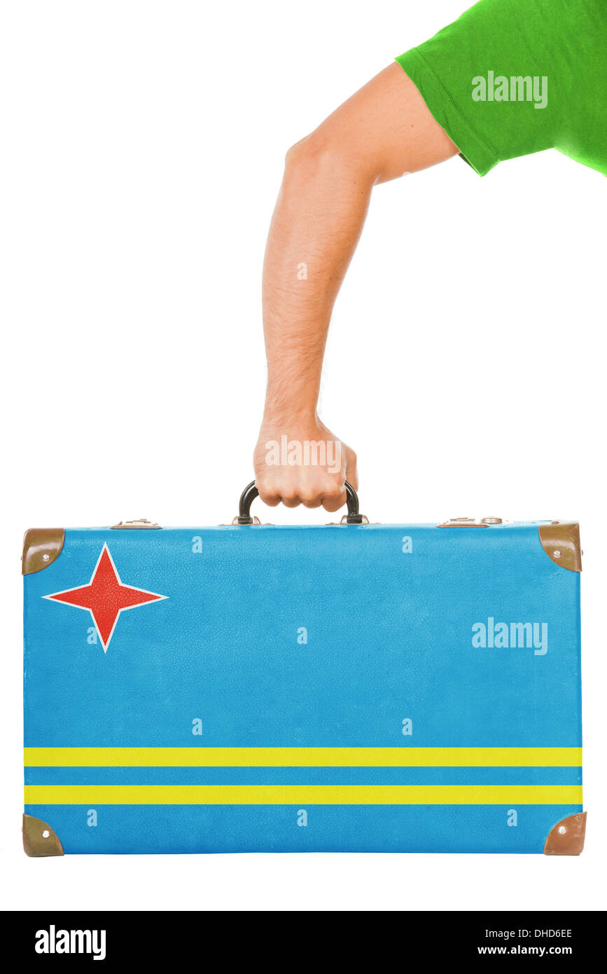 Die Flagge von Aruba Stockfoto