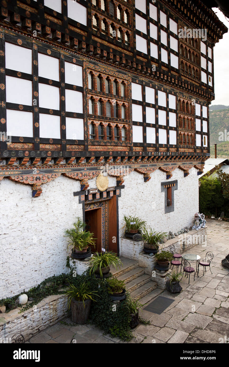 Bhutan, Paro-Tal, Gantey Palace Hotel, gebaut als Heimat von Penlop Dawa Penjor Stockfoto