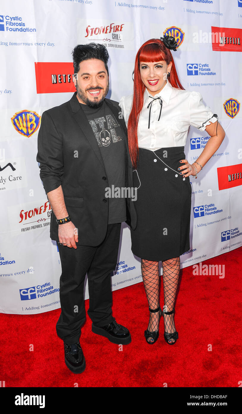 Quantenelektronische Pfaff und Rachel Federonff Wisteria Lane All-American-Block-Partei in den Universal Studios - Ankünfte-Los Angeles-Kalifornien Stockfoto