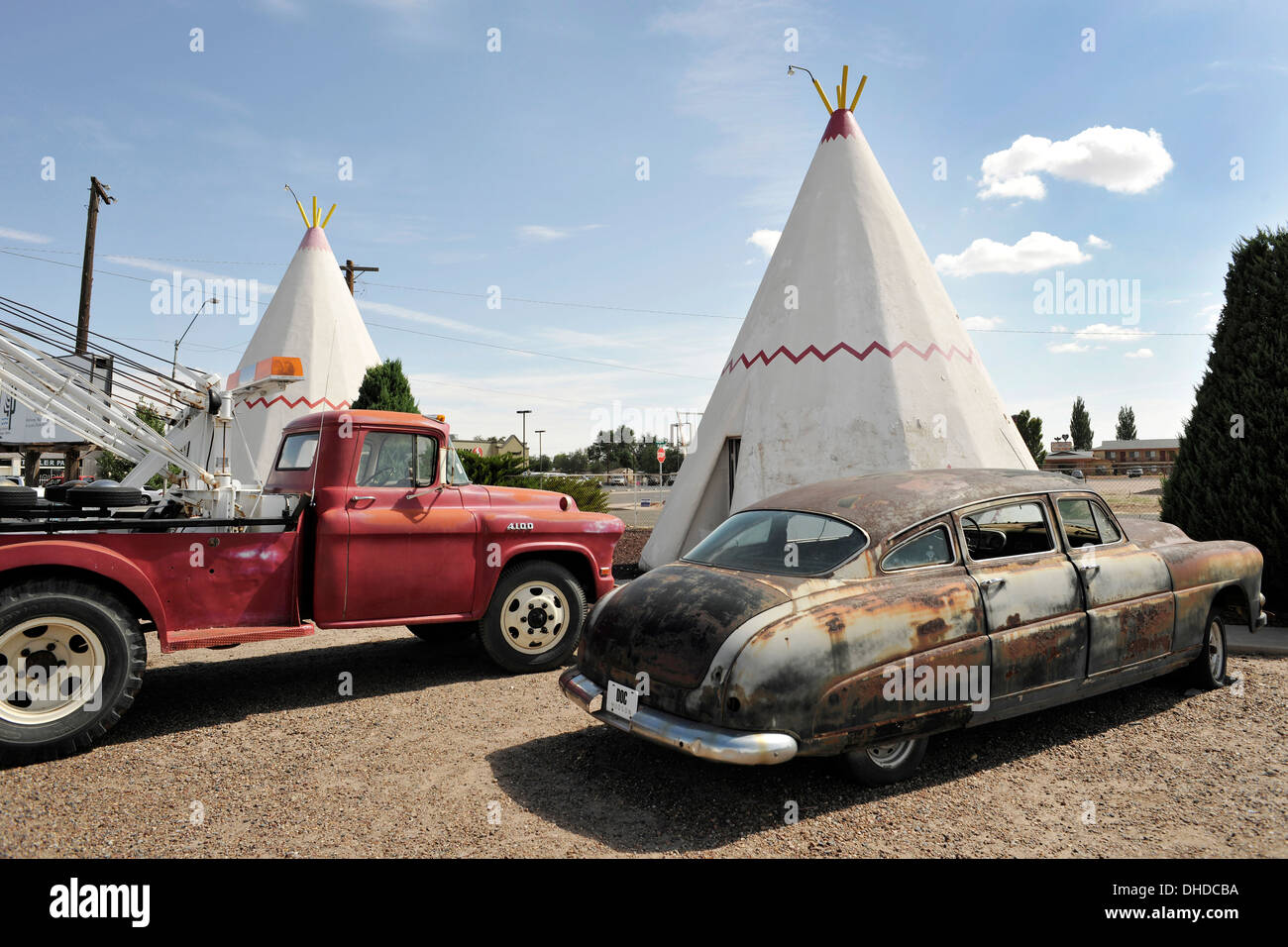 Das Wigwam Motel, Route 66, Holbrook in Arizona. Stockfoto