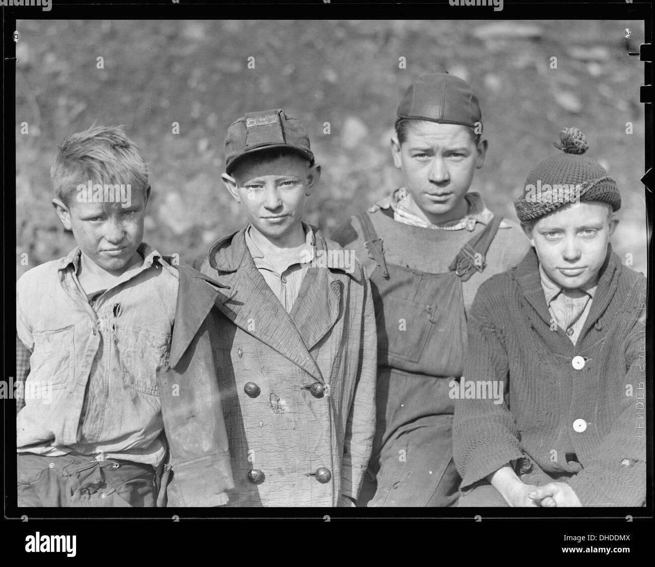 Scotts Run, West Virginia. Kinder der Beschäftigten Bergleute bei Miller Hill. 518415 Stockfoto