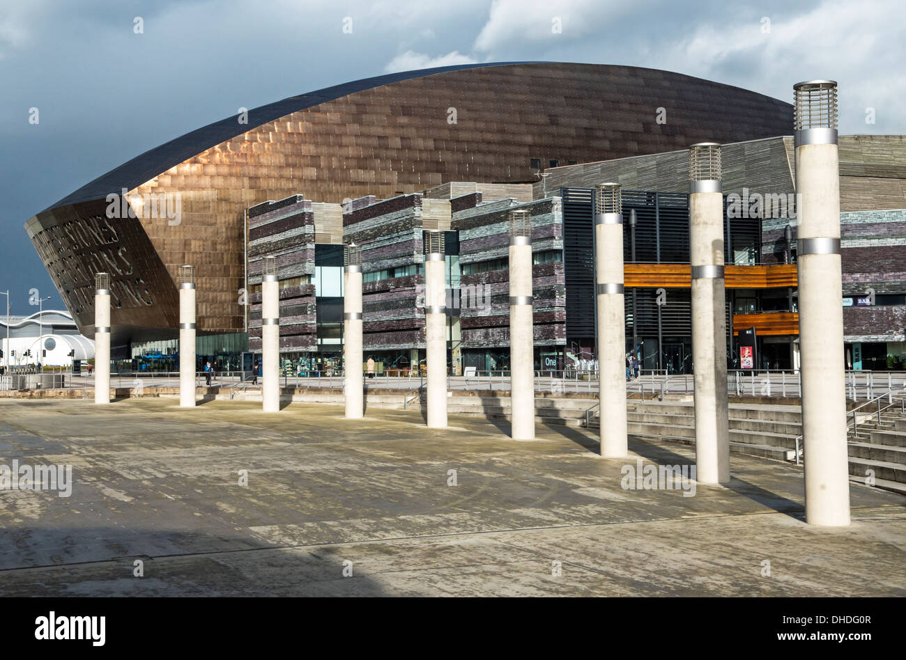 Wales Millennium Centre Cardiff Bay, ein Kunst-Ort Hosting-Konzerte und Theater Stockfoto