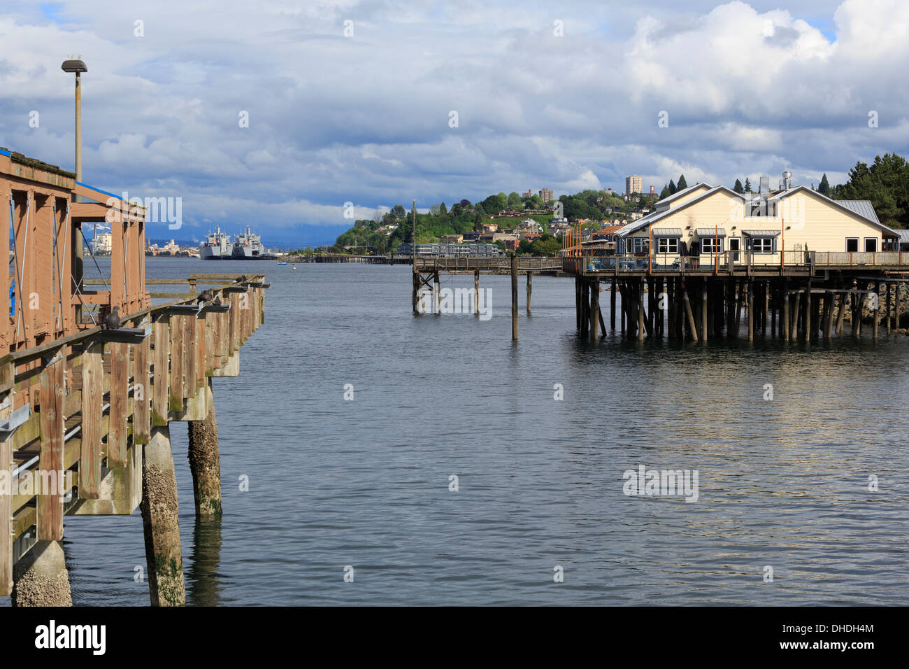 Restaurant am Meer in Tacoma, Washington State, Vereinigte Staaten von Amerika, Nordamerika Stockfoto