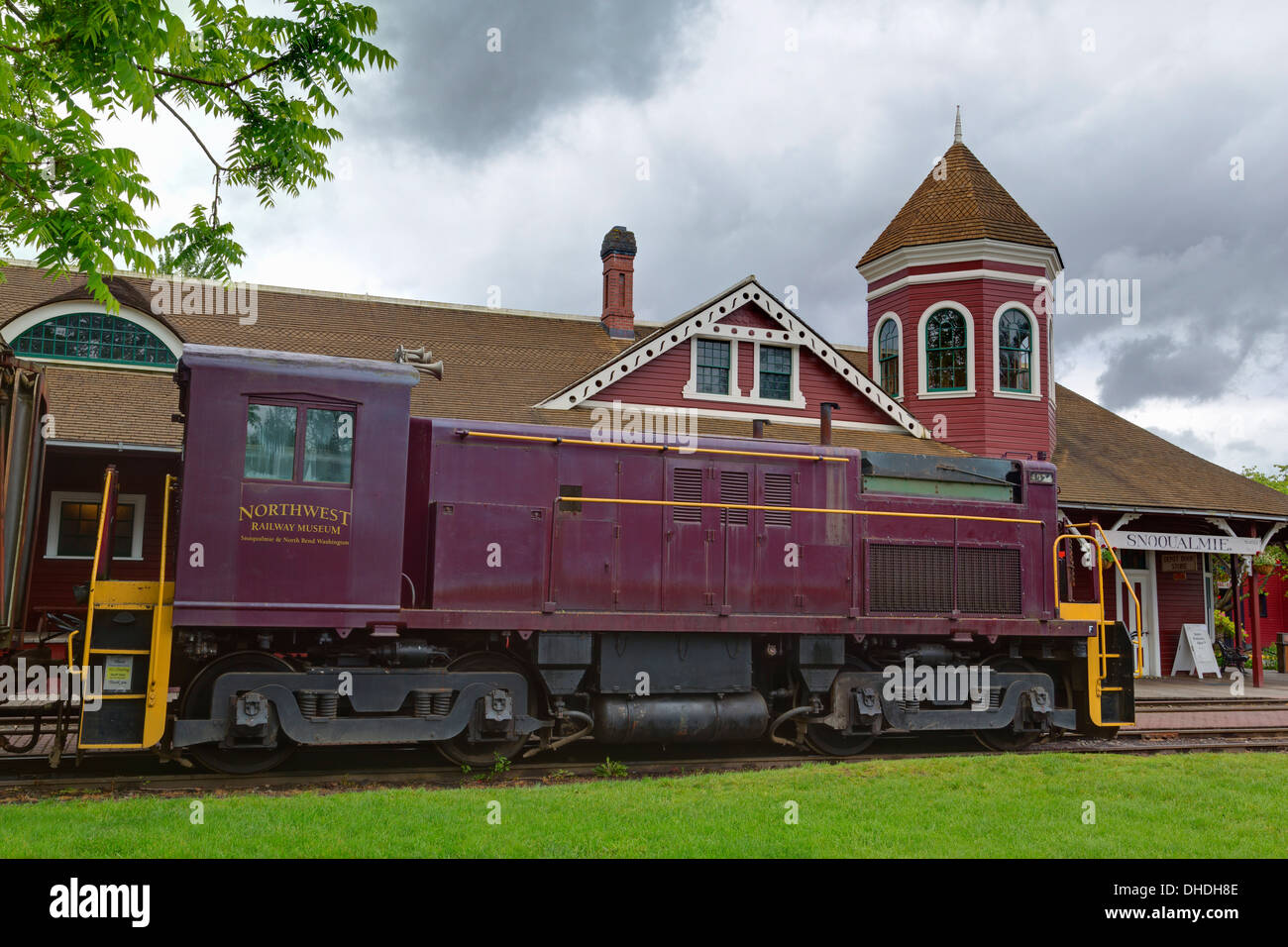 Northern Pacific Railway Museum, Snoqualmie, Seattle, Washington State, Vereinigte Staaten von Amerika, Nordamerika Stockfoto