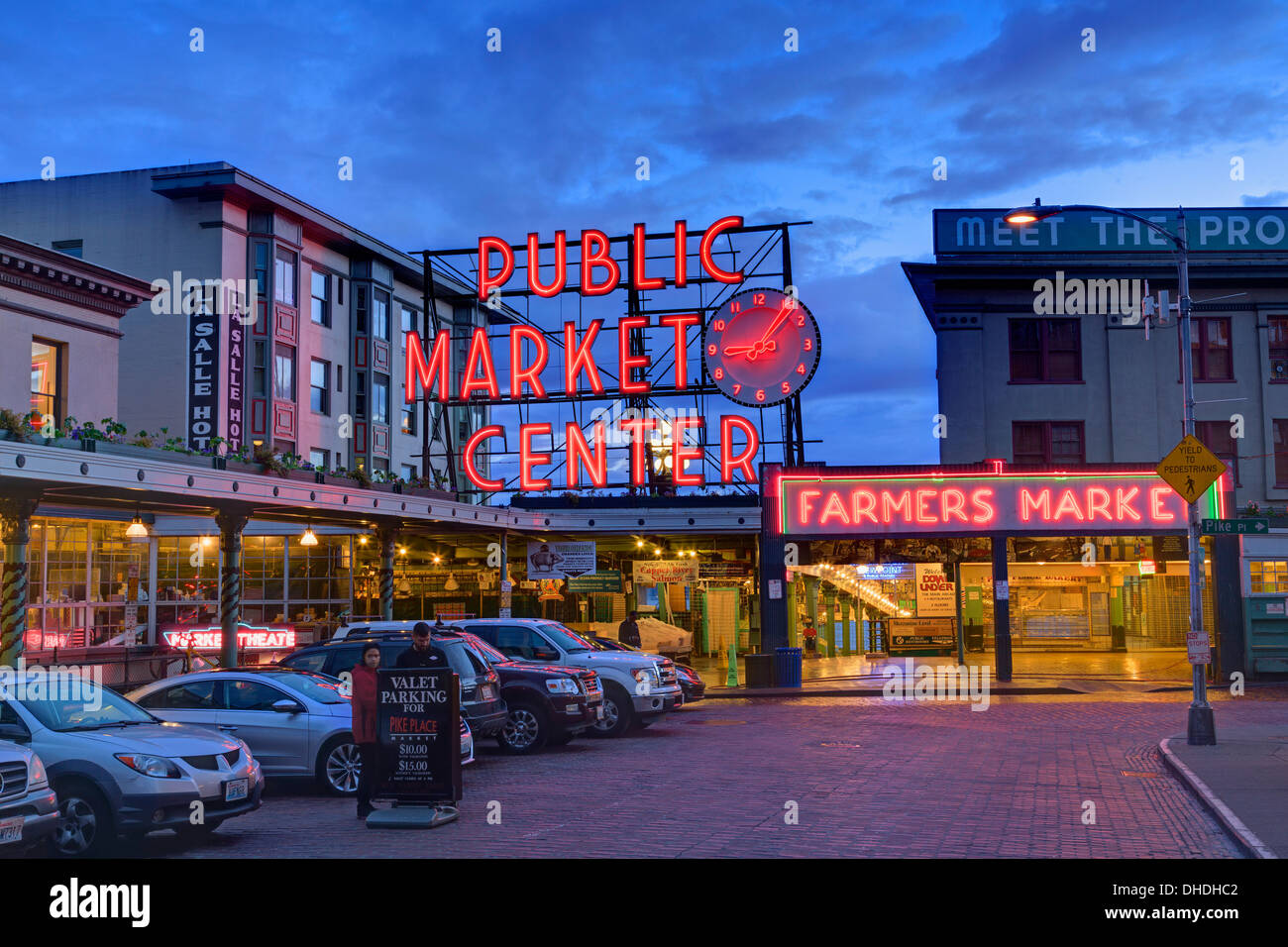 Pike Place Market, Seattle, Bundesstaat Washington, Vereinigte Staaten von Amerika, Nordamerika Stockfoto
