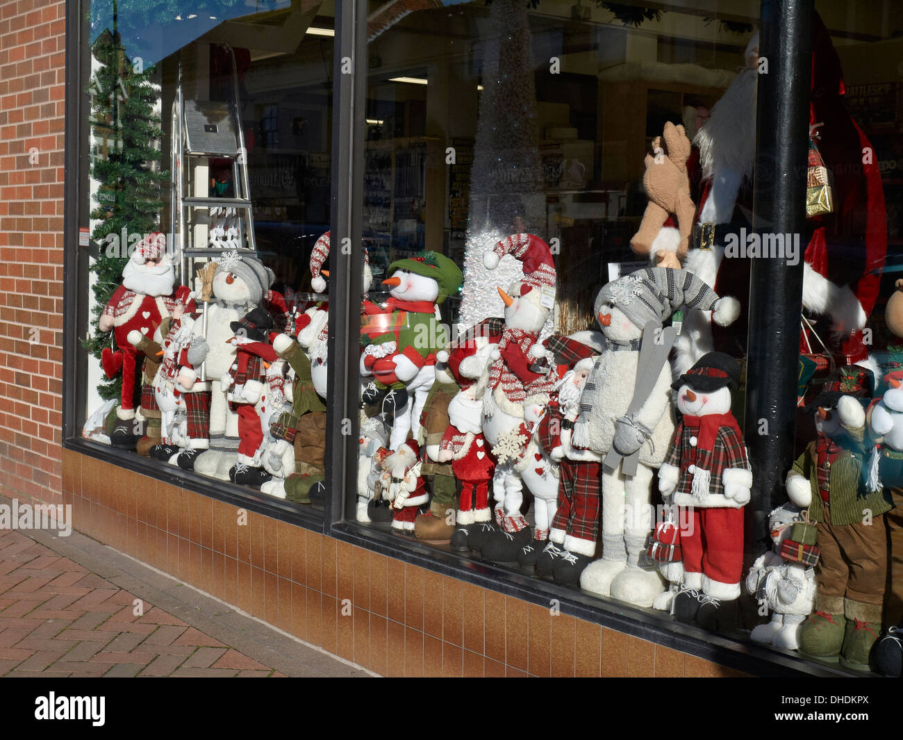 Weihnachten-Fenster Anzeige UK Stockfoto