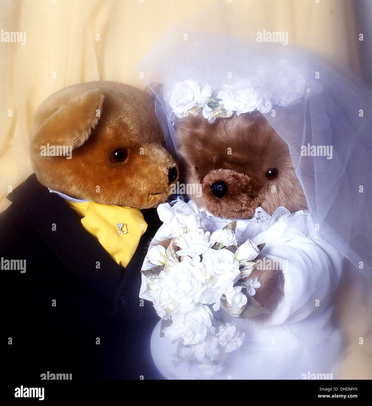 Teddybär Hochzeit Stockfoto