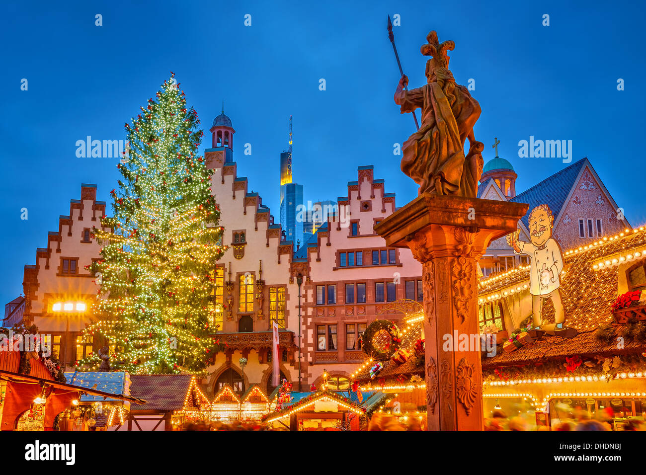 Weihnachtsmarkt in Frankfurt am Main Stockfoto