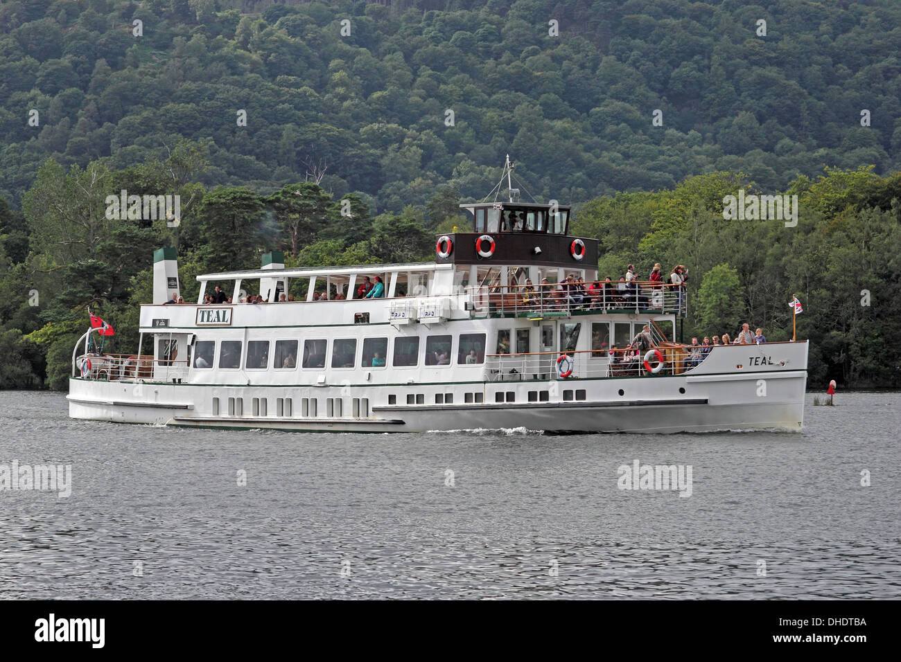 Lake Windermere Fahrgastschiff/Petrol Stockfoto