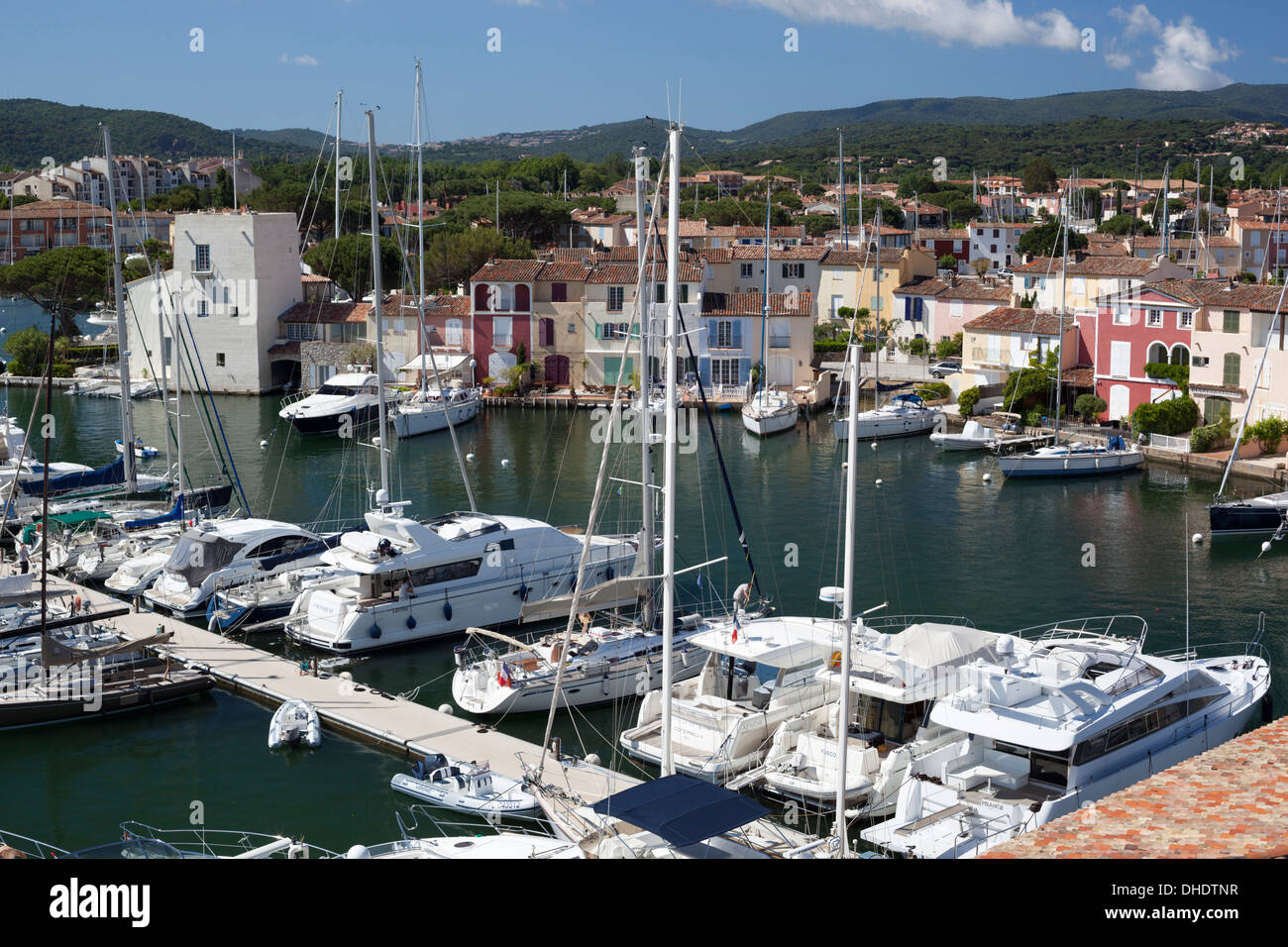 Port Grimaud, Var, Provence-Alpes-Côte d ' Azur, Provence, Frankreich, Mittelmeer, Europa Stockfoto
