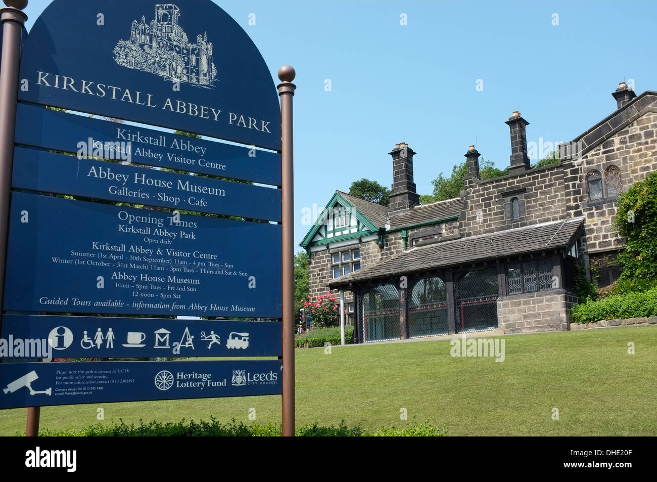 Exterieur der Abtei-Haus-Museum, Kirkstall, Leeds. Stockfoto