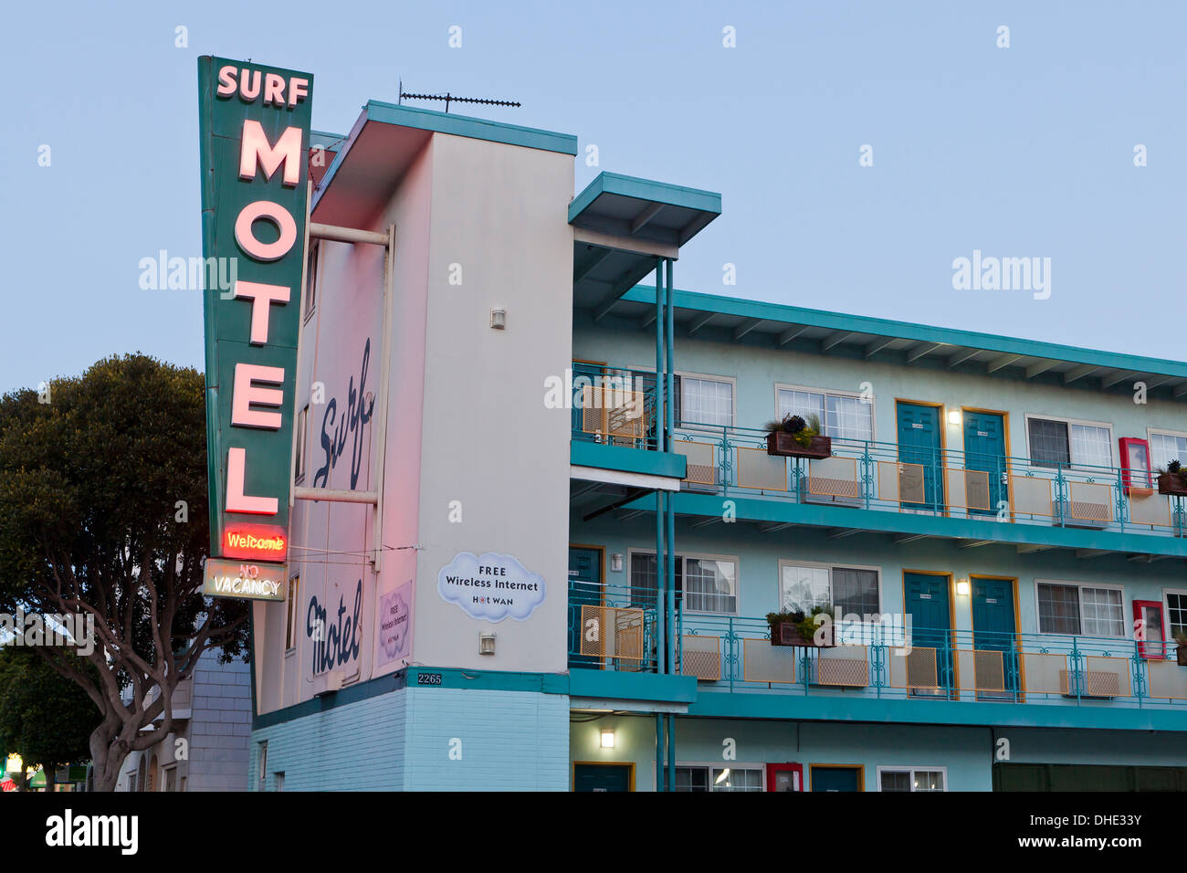 Surf Motel - San Francisco, Kalifornien, USA Stockfoto