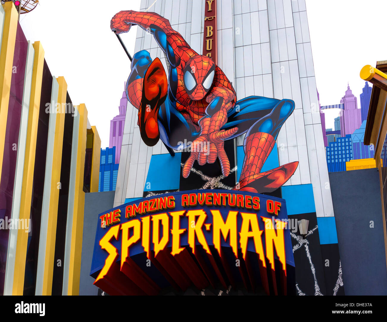 Spider-Man reiten, Marvel Super Hero Island, Islands of Adventure, Universal Orlando Resort, Orlando, Zentral-Florida, USA Stockfoto