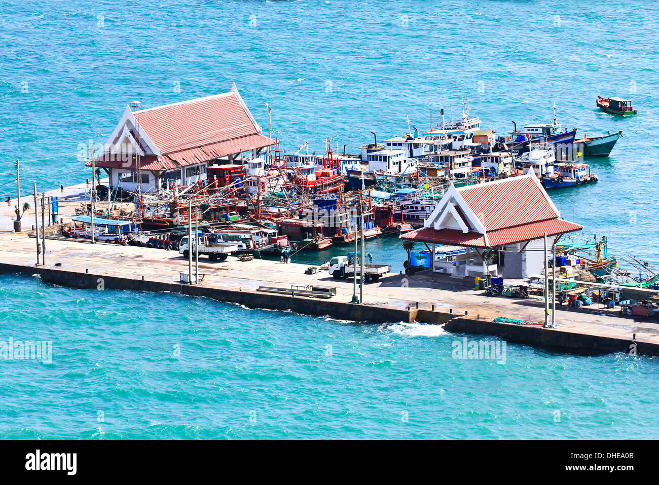 Vogelperspektive von Srichang Island, Thailand Stockfoto