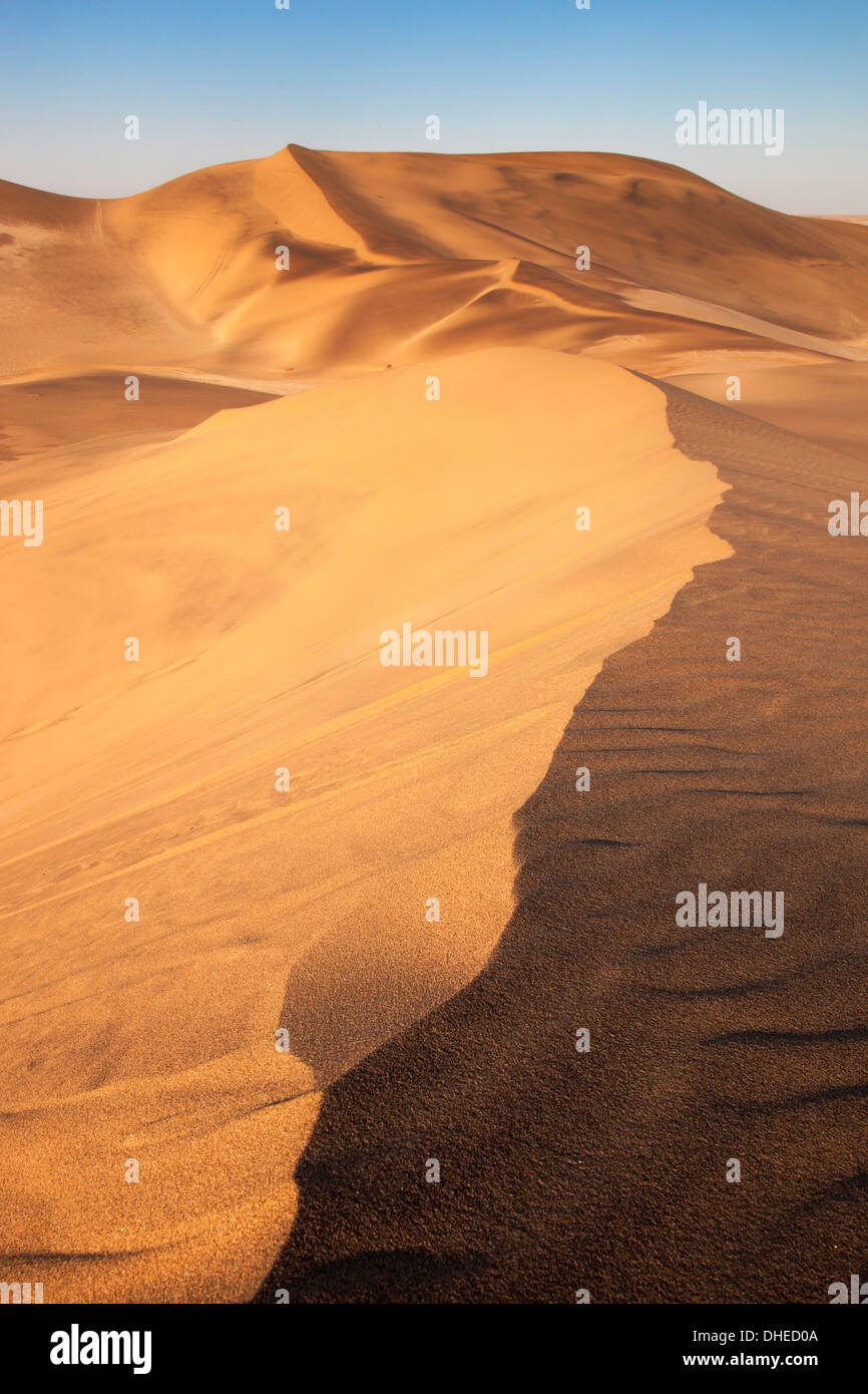 Sanddünen in der Nähe von Swakopmund, Dorob Nationalpark, Namibia, Afrika Stockfoto