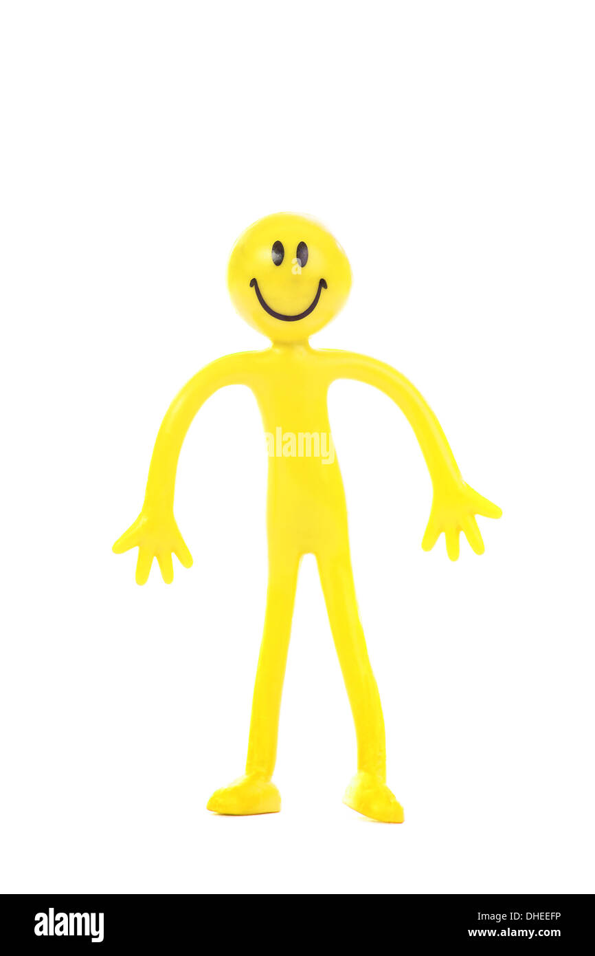 Die gelben lächelnder Mann Stockfoto
