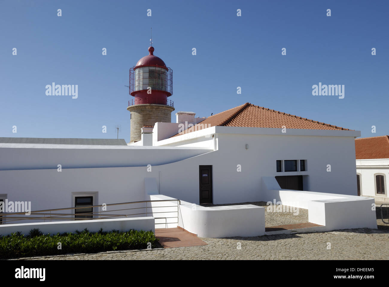 Leuchtturm am Cabo Sao Vicente Stockfoto