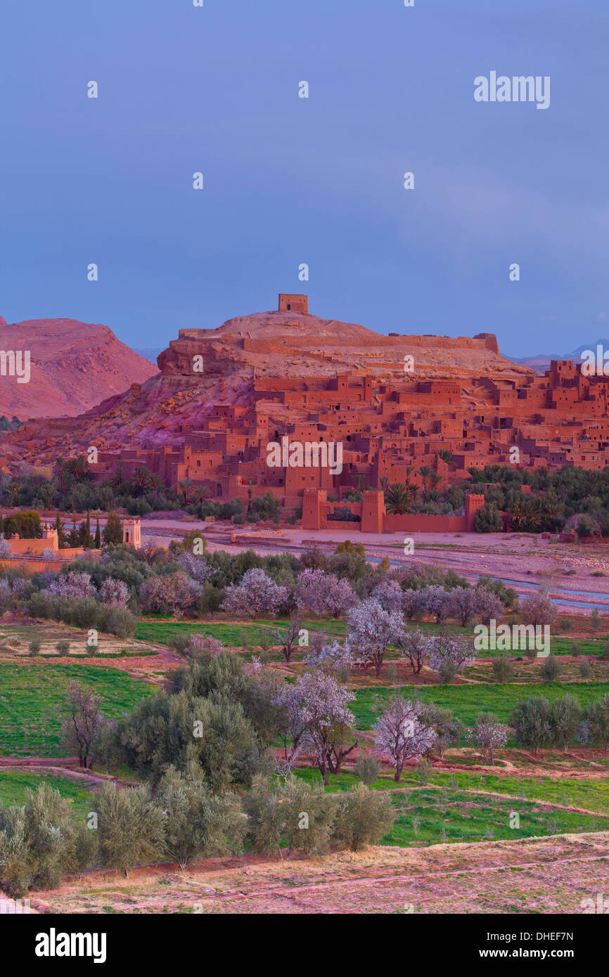 Ait Benhaddou, UNESCO-Weltkulturerbe, Atlas Gebirge, Marokko, Nordafrika, Afrika Stockfoto