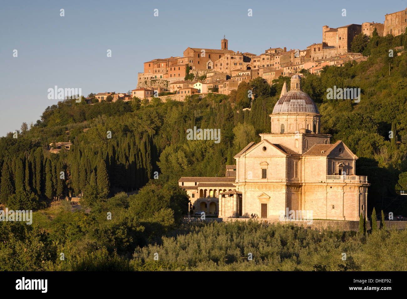 Das Bergdorf von Montepulciano, Toskana, Italien, Europa Stockfoto
