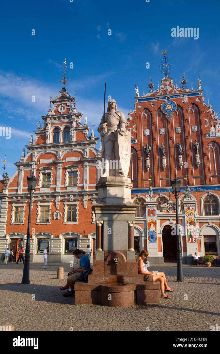 Bruderschaft der Mitesser Haus, Altstadt, UNESCO World Heritage Site, Riga, Lettland, Europa Stockfoto