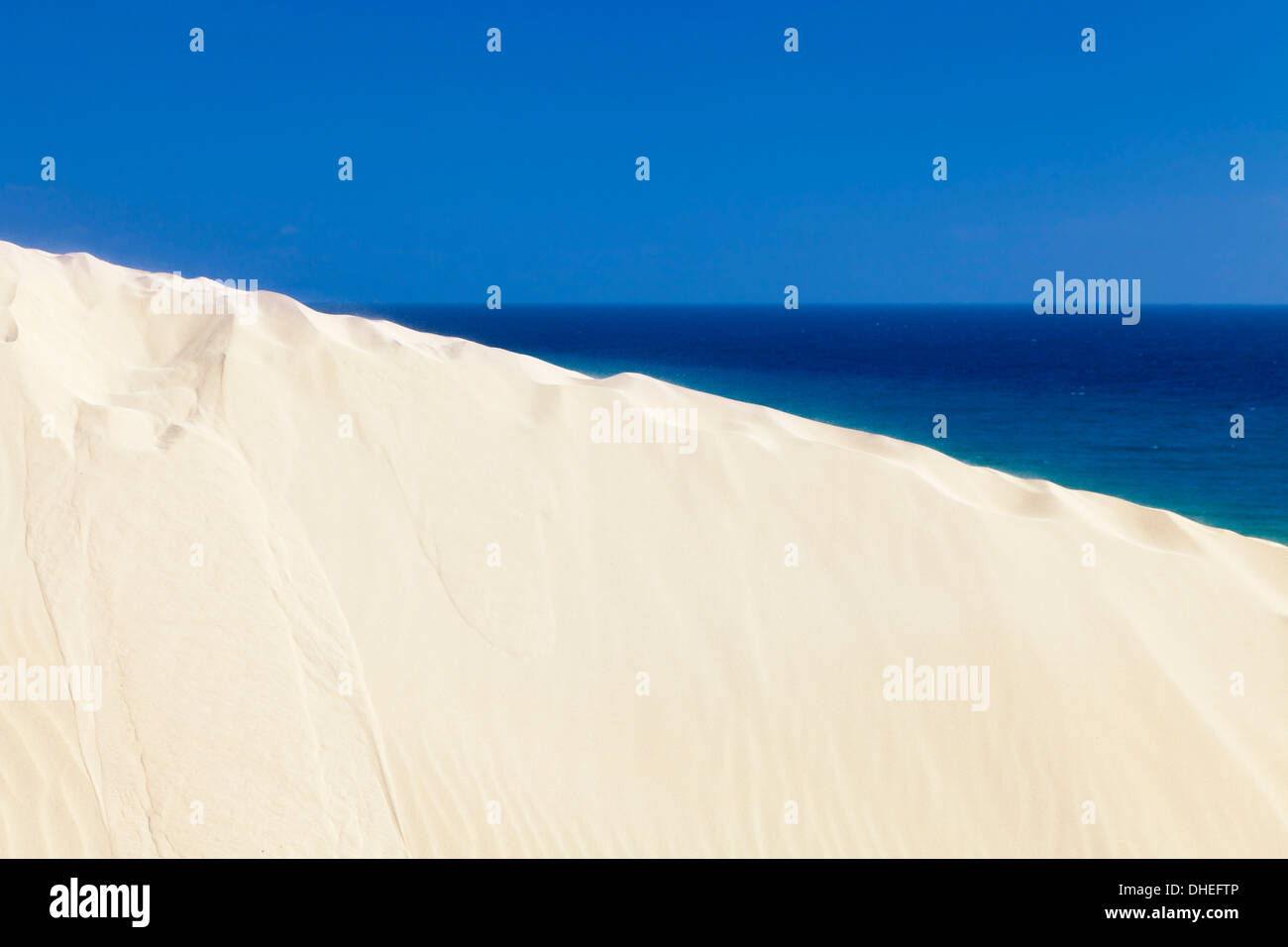 Sanddüne, Risco del Paso, Playa de Sotavento, Fuerteventura, Kanarische Inseln, Spanien, Atlantik, Europa Stockfoto