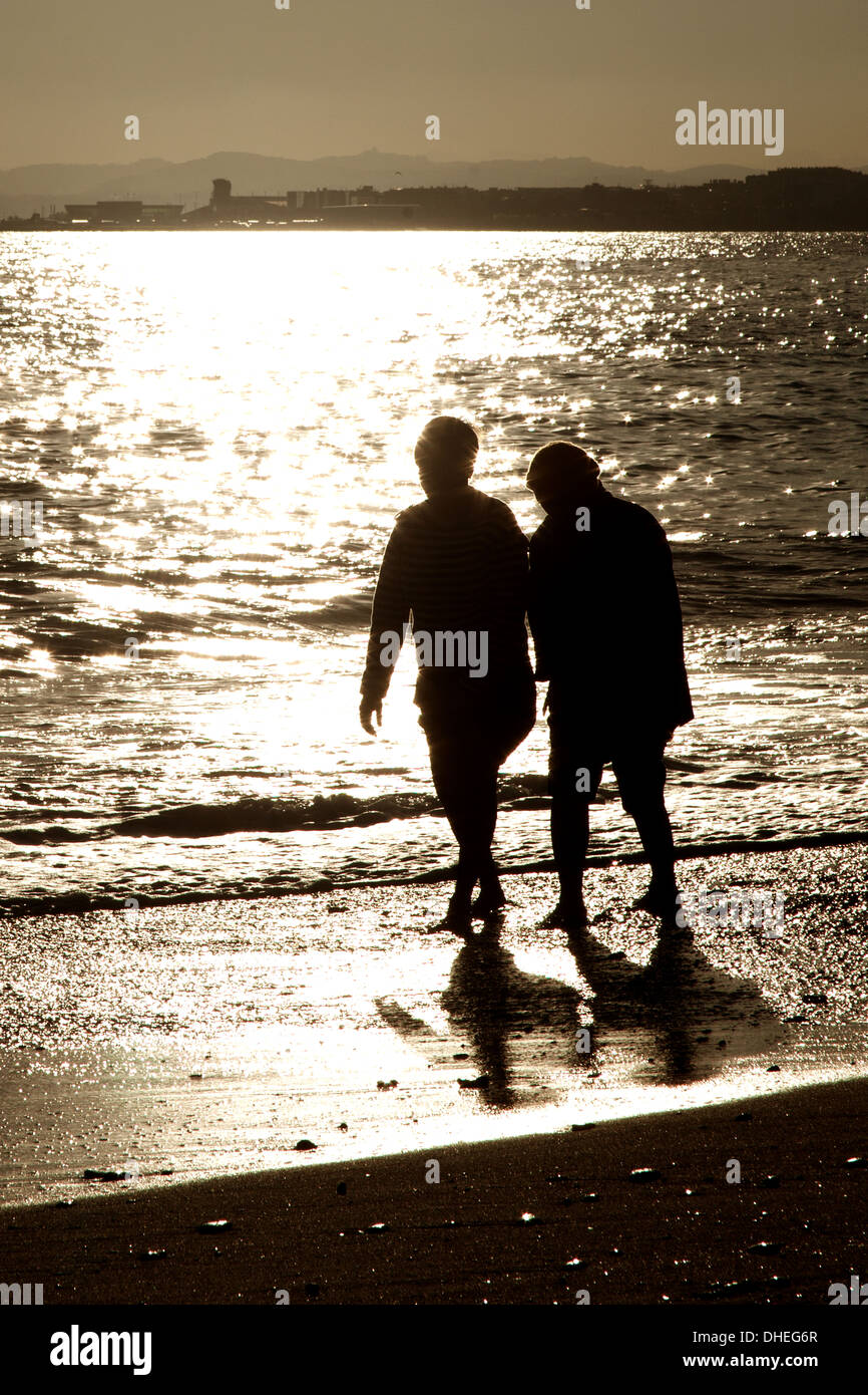 Liebhaber am Strand Stockfoto