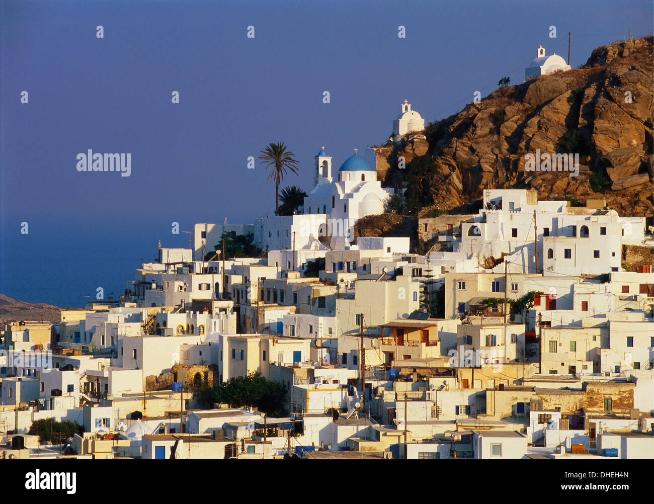 Hora-Stadt, Insel Ios, Kykladen, Griechenland Stockfoto