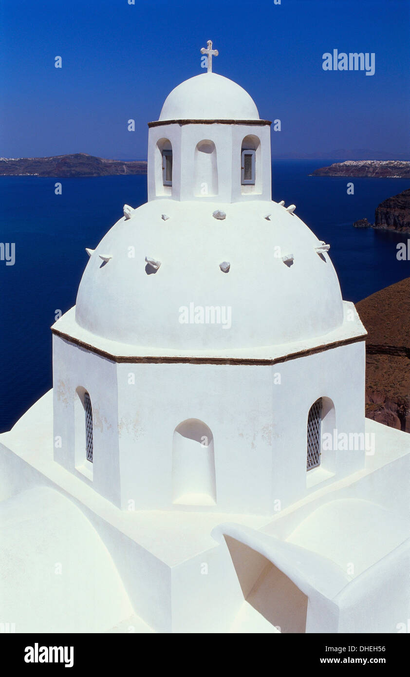 Orthodoxe Kirche, Thira, Santorini, Kykladen, Griechenland Stockfoto