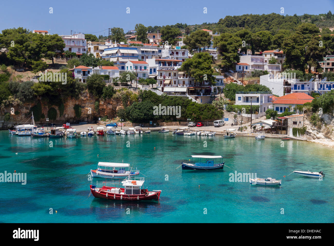 Votsi Bucht, Alonnisos Sporaden, griechische Inseln, Griechenland, Europa Stockfoto