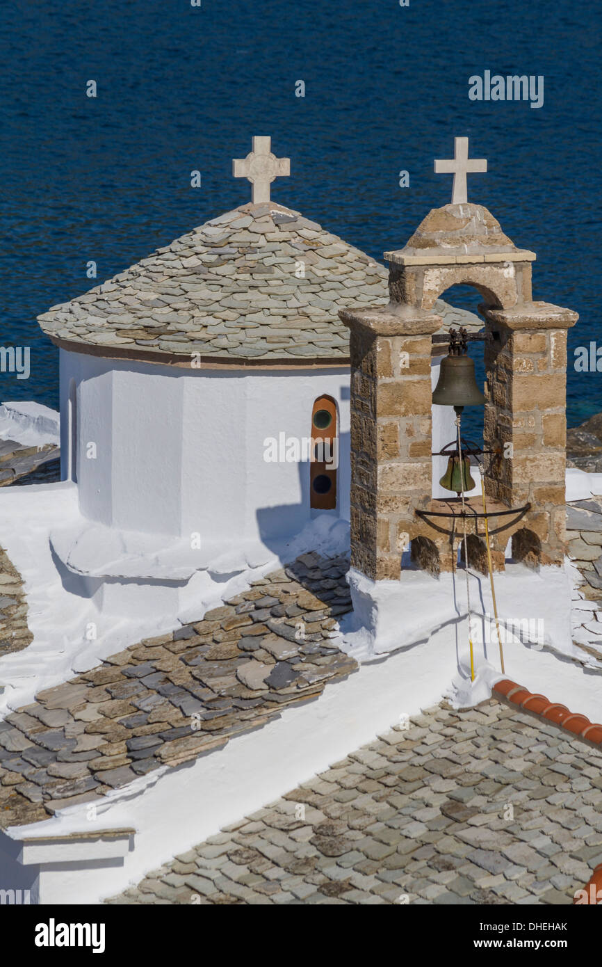 Agios Nikolaos und Panagitsa Pirgou Kirchen, Skopelos, Sporaden, griechische Inseln, Griechenland, Europa Stockfoto
