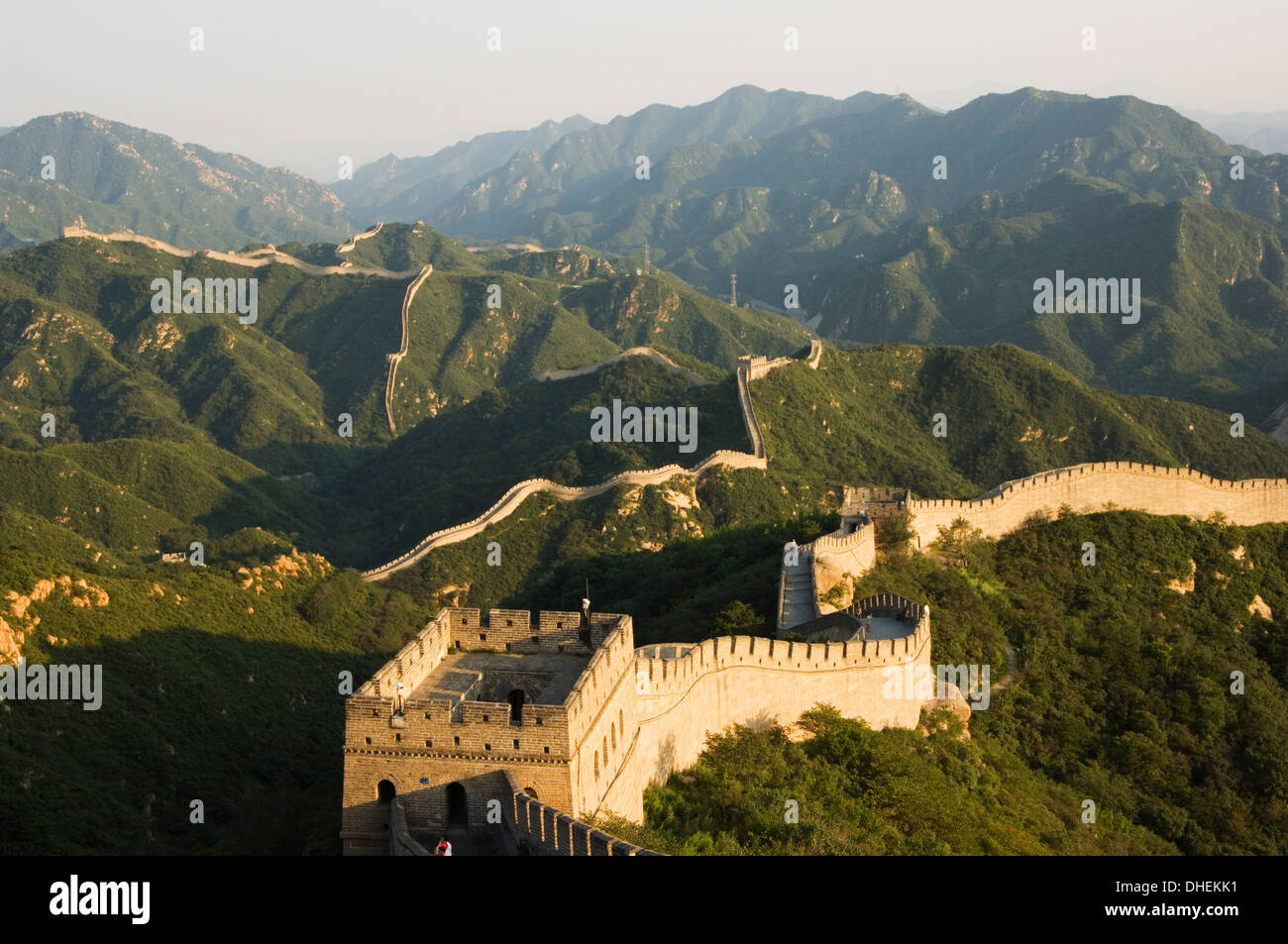 Chinesische Mauer bei Badaling, UNESCO, in der Nähe von Peking, Provinz Hebei, China Stockfoto