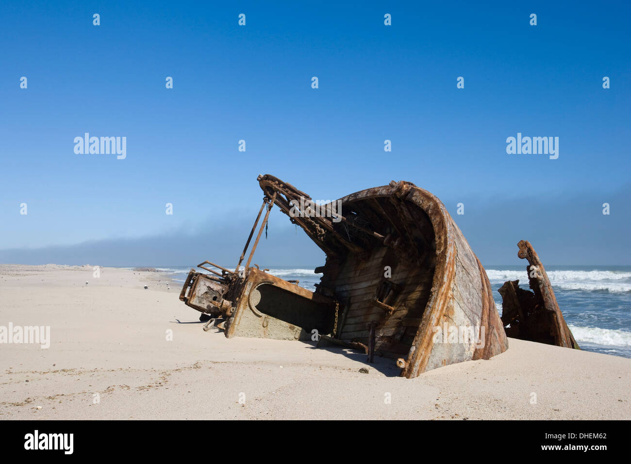 Schiff Wrack, Skeleton Coast, Namibia, Afrika Stockfoto
