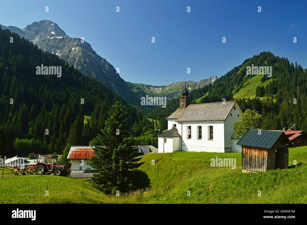 Baad, Kleines Walsertal, Österreich, Europa Stockfoto