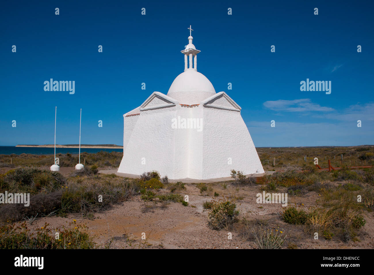 Kleine Kirche, Halbinsel Valdez, UNESCO-Weltkulturerbe, Argentinien Stockfoto