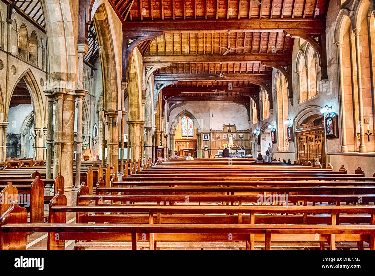 Gebete und Frieden in die glorreiche St. Frances Xavier Cathedral in Adelaide, Australien Stockfoto