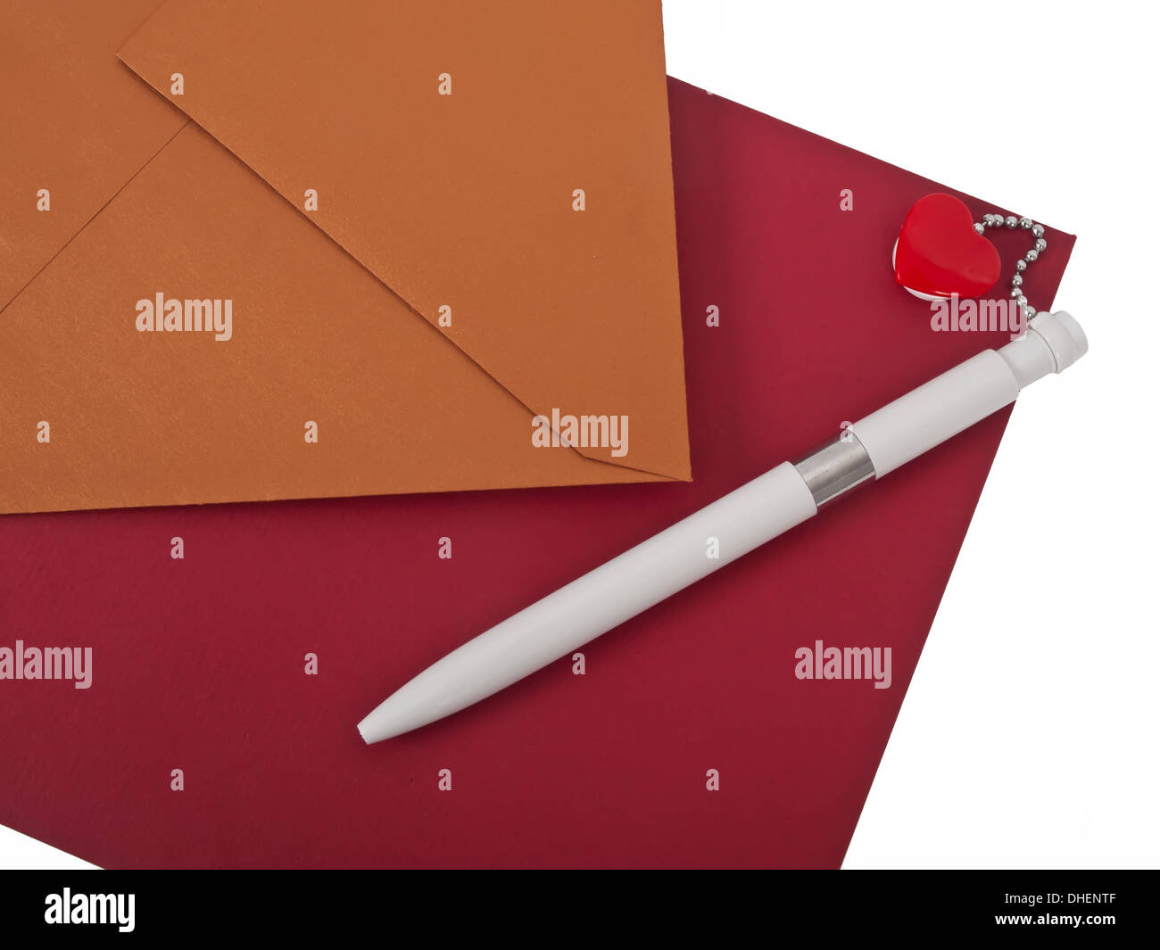 zwei umhüllt und weiße Kugelschreiber Stockfoto