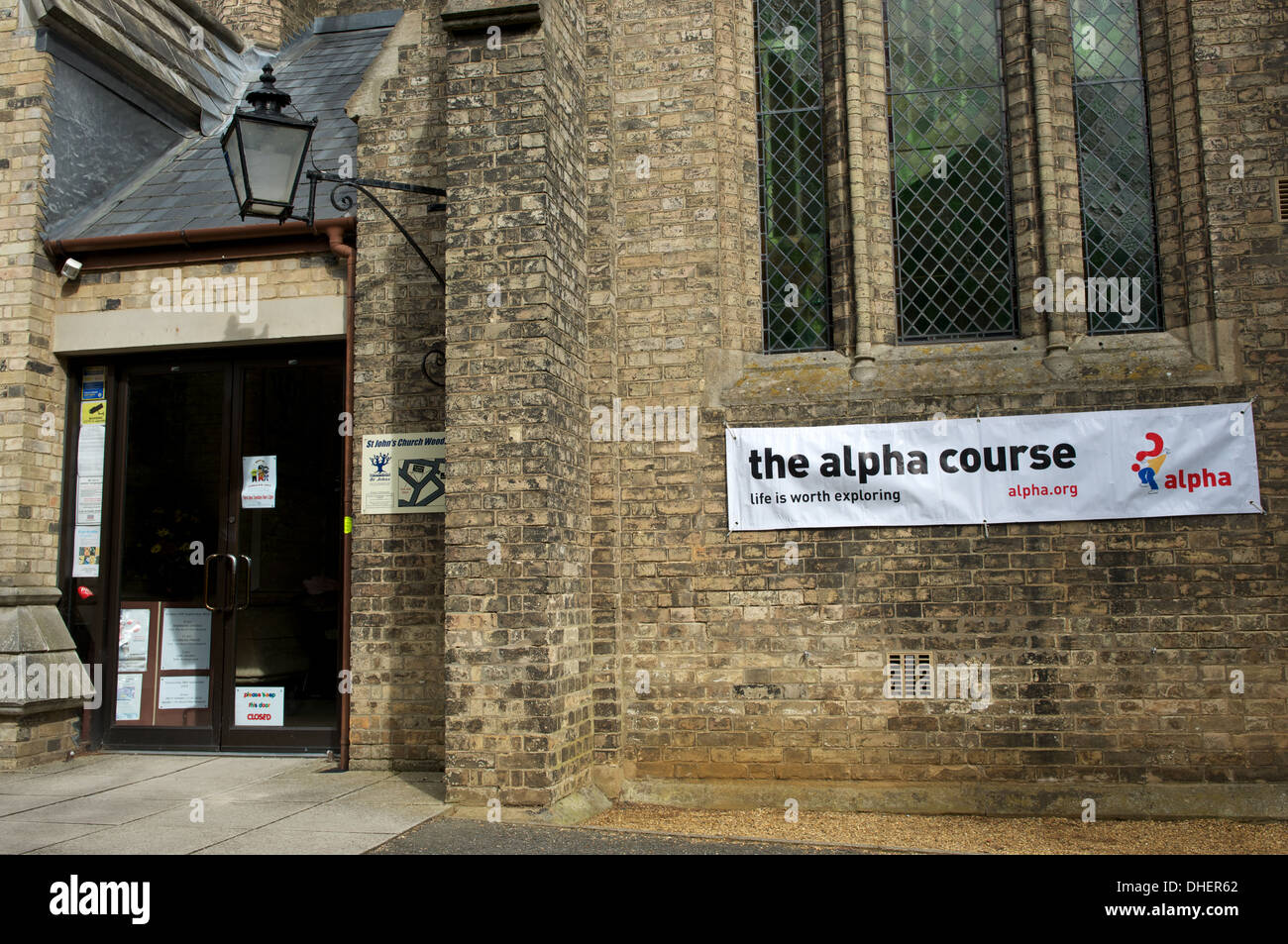 Der Alpha-Kurs-Anzeige Stockfoto