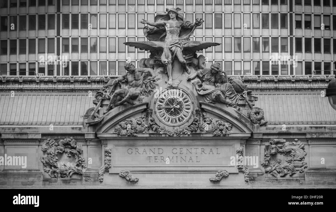 Legendären geflügelten Mercury Statue über Grand Central Station Stockfoto