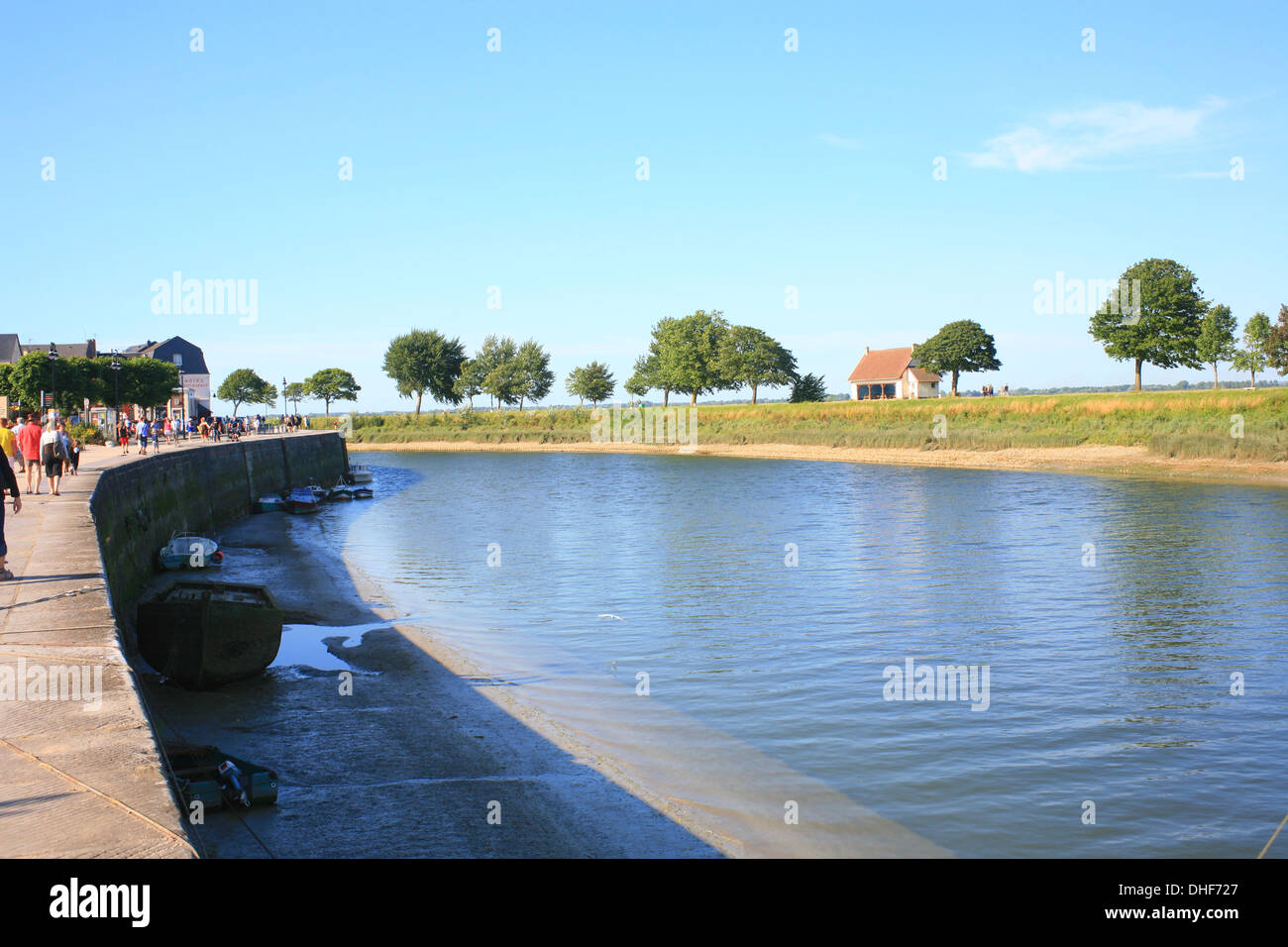 Somme Fluß von St Valery Sur Somme, Somme, Quai Blavet, Picardie