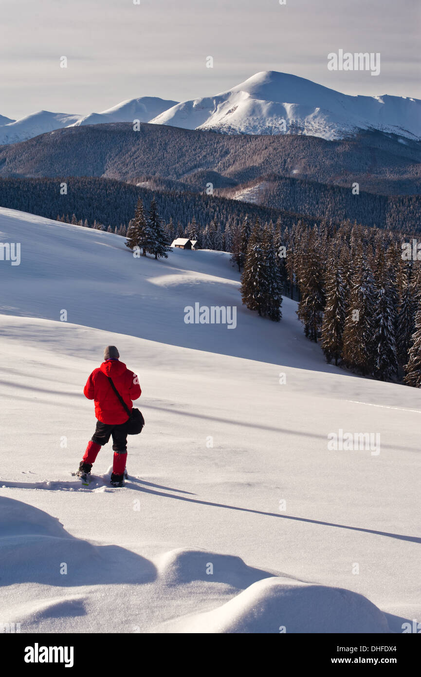Snovy Berg im winter Stockfoto