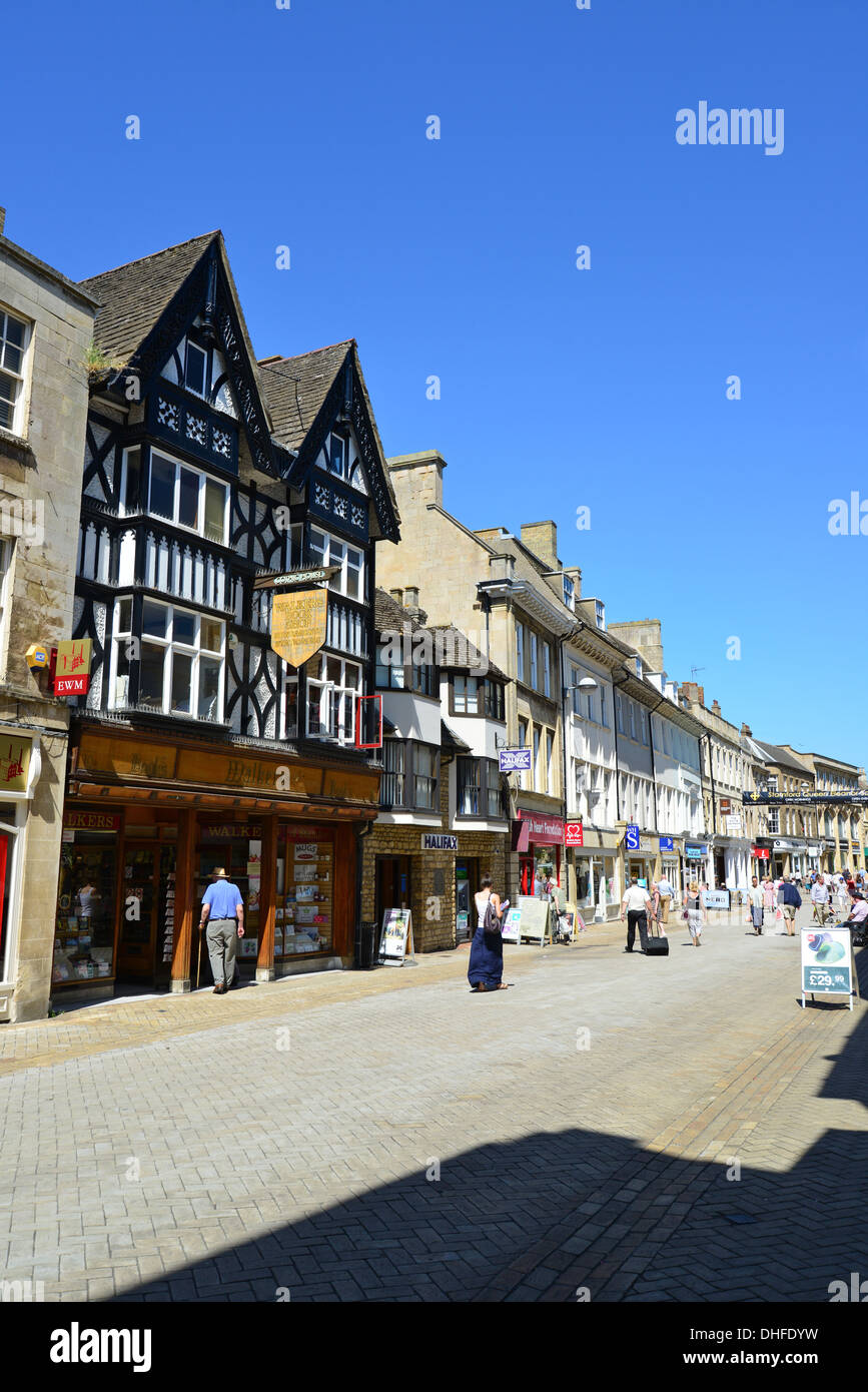 High Street, Stamford, Lincolnshire, England, Vereinigtes Königreich Stockfoto