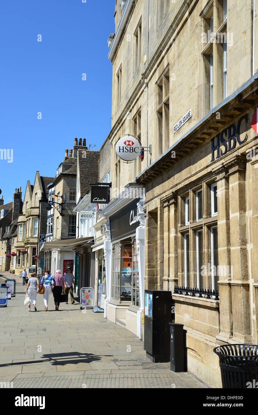 Red Lion Square, Stamford, Lincolnshire, England, Vereinigtes Königreich Stockfoto